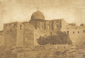Kubbe-Nebi-Monza - Cúpula de Moisés em Jerusalém, agosto de 1850. de Maxime Du Camp