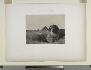 Le Sphinx, Egito (foto a p/b) de Maxime Du Camp