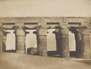 Luxor, grande colunata do palácio, 1849-51. de Maxime Du Camp