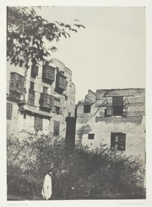 Casa e jardim em Frank Quarter, Cairo de Maxime Du Camp