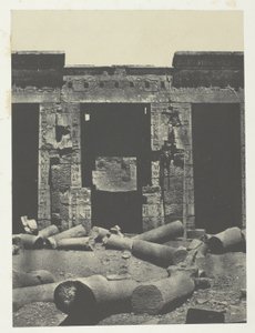 Medinet-Habou, Parte Oriental do Peristilo do Palácio de Ramsés-Méiamoun; Tebas de Maxime Du Camp