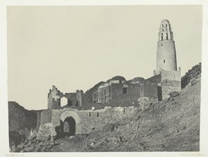 Mesquita de Bellal na Vila de Bab, Núbia, 184951, impresso em 1852. de Maxime Du Camp