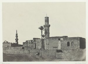 Mesquita perto de Bab-el-Saïda, Kairo, 184951, impresso em 1852. de Maxime Du Camp
