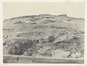 Necrópole da antiga Licópolis, Alto Egito, chapa 12 do álbum "Egypte, Nubie, Palestine et Syrie" (1852) de Maxime Du Camp