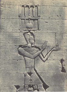 Núbia. Kalabscheh. Esculturas da Fachada Traseira do Templo, 1850. de Maxime Du Camp