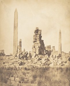 Obeliscos do Palácio de Karnac Thebes, 1849-50. de Maxime Du Camp