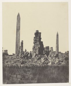 Palácio de Karnak, Os Obeliscos; Tebas de Maxime Du Camp
