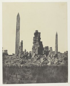 Palácio de Karnak, Os Obeliscos; Tebas de Maxime Du Camp