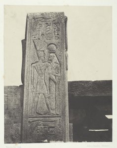 Karnak Palace, Pillar em frente ao Santuário do Granito, Tebas, 184951, impresso em 1852. de Maxime Du Camp