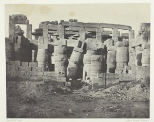 Palácio de Karnak, Salão hipostilo Levado para o norte; Tebas de Maxime Du Camp