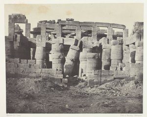 Palácio de Karnak, Salão hipostilo Levado para o norte; Tebas de Maxime Du Camp