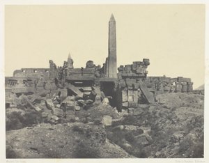 Palácio de Karnak, Santuário de Granito e Salão Hipóstilo; Tebas de Maxime Du Camp