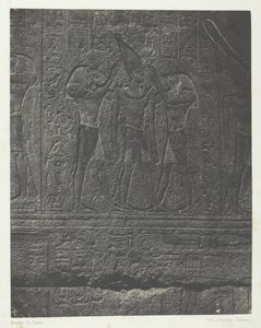 Karnak Palace, Exterior Sculptures of the Granite Sanctuary, Thebes, 184951, impresso em 1852. de Maxime Du Camp