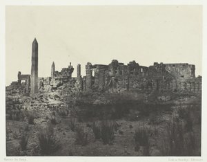 Palácio de Karnak, Vista Geral das Ruínas, tirado do Norte, Tebas, 184951, impresso em 1852. de Maxime Du Camp