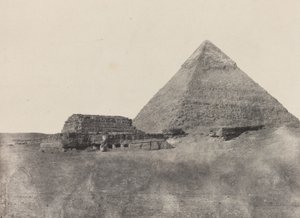 Pirâmide de Quéfren, Médio Egito, chapa 10 do álbum "Egito, Núbia, Palestina e Síria" (1852) de Maxime Du Camp