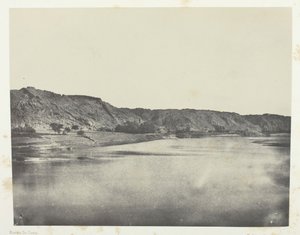 East Bank of the Nile Village of Bab, View from South Philoe, Nubia, 184951, impresso em 1852. de Maxime Du Camp
