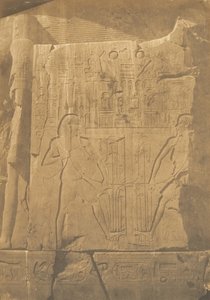 Cerco do colosso monolítico de Amenhotep III, em Tebas Detalhes das esculturas, 1849-50. de Maxime Du Camp