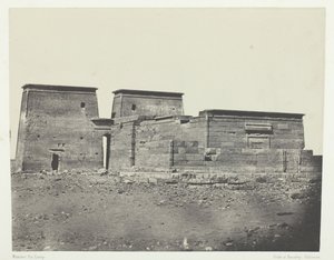 Templo de Dakkeh Antiga Pselcis, Núbia, 184951, impresso em 1852. de Maxime Du Camp