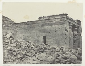 Templo de Dandour (Ancienne Tantour), dedicado à tríade Osíris-Isis-Horus; Núbia, chapa 93 do álbum "Egypte, Nubie, Palestine et Syrie" (1852) de Maxime Du Camp