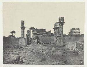 Templo de Hermontis, Alto Egito, 184951, impresso em 1852. de Maxime Du Camp