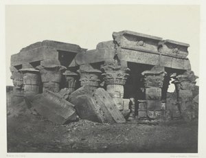 Templo de Ombos, Alto Egito, chapa 65 do álbum "Egypte, Nubie, Palestine et Syrie" (1852) de Maxime Du Camp