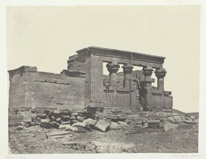 Templo de Debod, Parembol do Itinerário de Antoninus, Núbia, 184951, impresso em 1852. de Maxime Du Camp