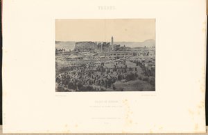 Tebas. Palácio de Karnak. Vista geral das ruínas, olhando para leste. de Maxime Du Camp
