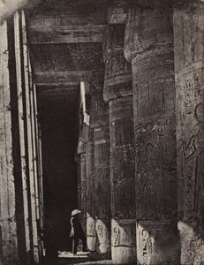 Tebas, Medinet Habu, galerias do palácio de Maxime Du Camp