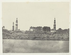 Vista geral, Girgeh, Alto Egito, 184951, impresso em 1852. de Maxime Du Camp