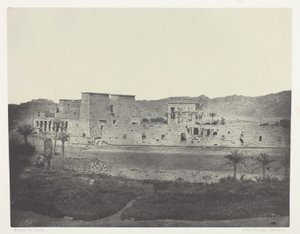 Vista da ilha de Beghé, Oeste, Philoe; Núbia, chapa 68 do álbum "Egypte, Nubie, Palestine et Syrie" (1852) de Maxime Du Camp