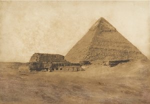 Vista da segunda Pirâmide, tirada do sudeste, em dezembro de 1849. de Maxime Du Camp
