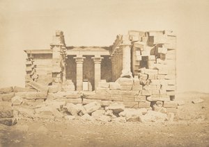 Vista do Templo Maharakka Hiera-Sycaminos, 5 de Abril de 1850. de Maxime Du Camp