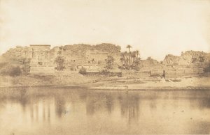 Vista geral da ilha de Philae, tirada do leste, 1849-50. de Maxime Du Camp