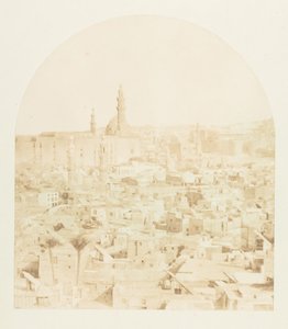 Vista geral do Kairo, tirada da Mesquita de Tegloun, Dezembro de 1849-Janeiro de 1850. de Maxime Du Camp
