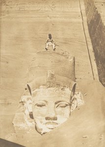 Colosso mais ocidental do Templo de Re, Abu Simbel, 1850. de Maxime Du Camp