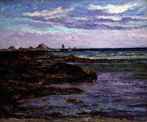 Costa da Bretanha, c.1910 (óleo sobre tela) de Maxime Emile Louis Maufra