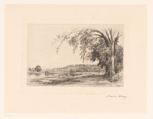 Vista de Richmond Richmond (título no objeto) de Maxime François Antoine Lalanne (signed by artist)