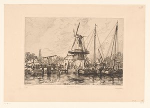 Vista de Haarlem À Haarlem (Holanda) (título no objeto) de Maxime François Antoine Lalanne