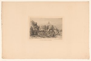 Vista do Trocadero Le palais algerien au Trocadero (título no objeto) de Maxime François Antoine Lalanne