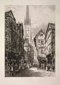 Uma rua em Rouen de Maxime Lalanne