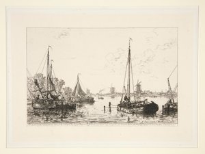 A Zaandam, Hollande (Em Zaandam, Holanda) de Maxime Lalanne