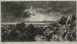 Black Rocks perto de Trouville (maré baixa) de Maxime Lalanne