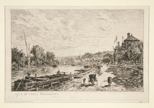 Bords de la Seine (Litoral do Sena) de Maxime Lalanne