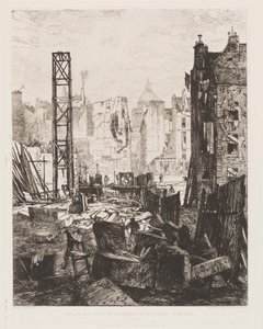 Demolição para a abertura do Boulevard St. Germain, 1862. de Maxime Lalanne