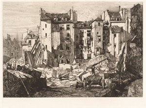 Demolição para a abertura da rue des Ecoles de Maxime Lalanne