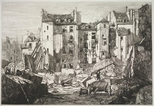 Demolição para a abertura da Rue des Écoles, 1862.