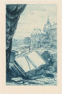 Frontispício para «Un bouquiniste parisien : le père Lécureux» de Maxime Lalanne