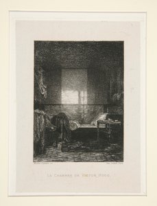 La chambre de Victor Hugo (O Quarto de Victor Hugo), pl. 11 da suite Chez Victor Hugo (Victor Hugo de Maxime Lalanne