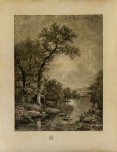 Paisagem com veados de Maxime Lalanne