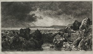 As rochas negras perto de Trouville. de Maxime Lalanne